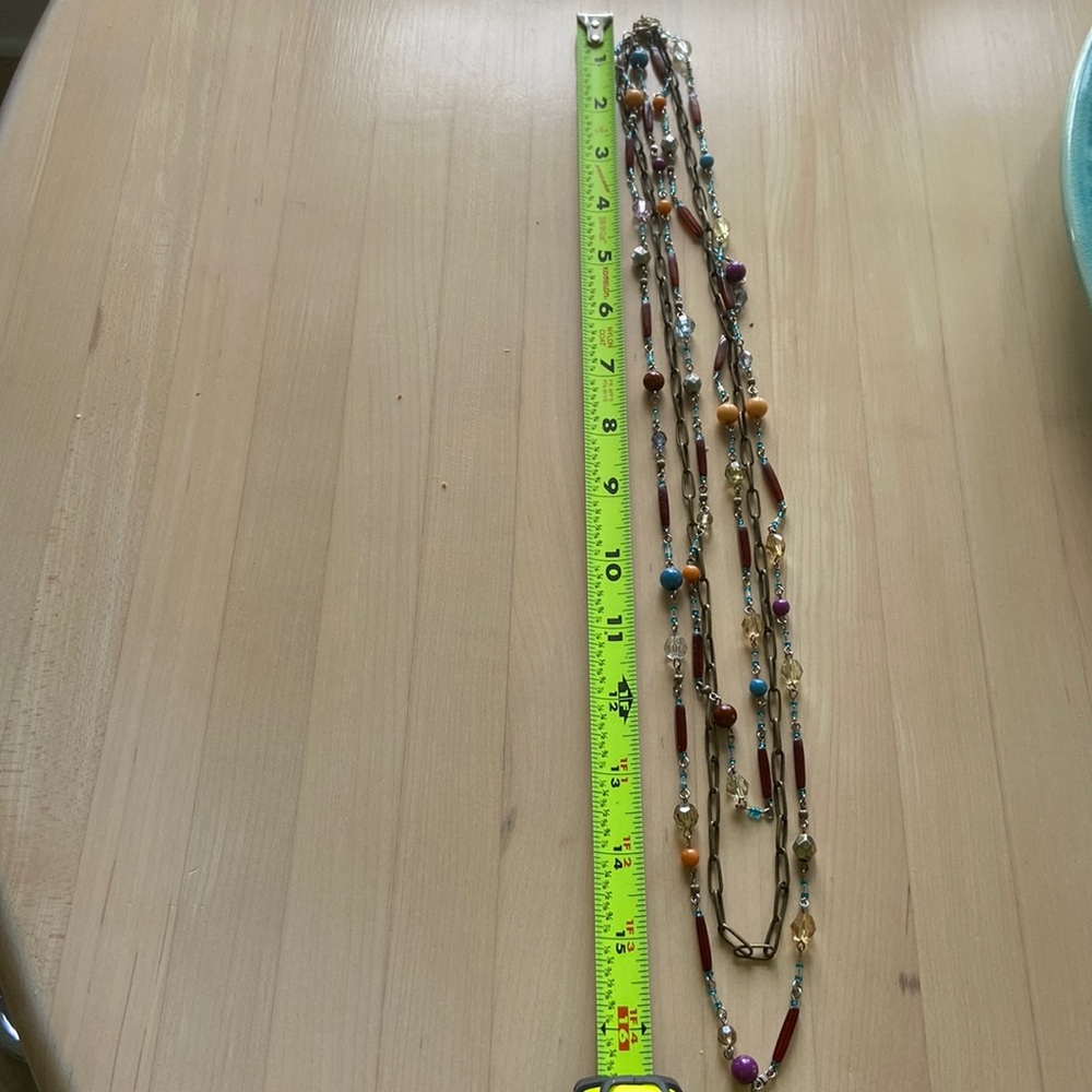 Layered Multi Colored Necklace - Picture 10 of 10
